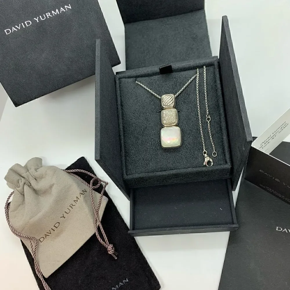 David Yurman Sterling Silver Chicklet Necklace